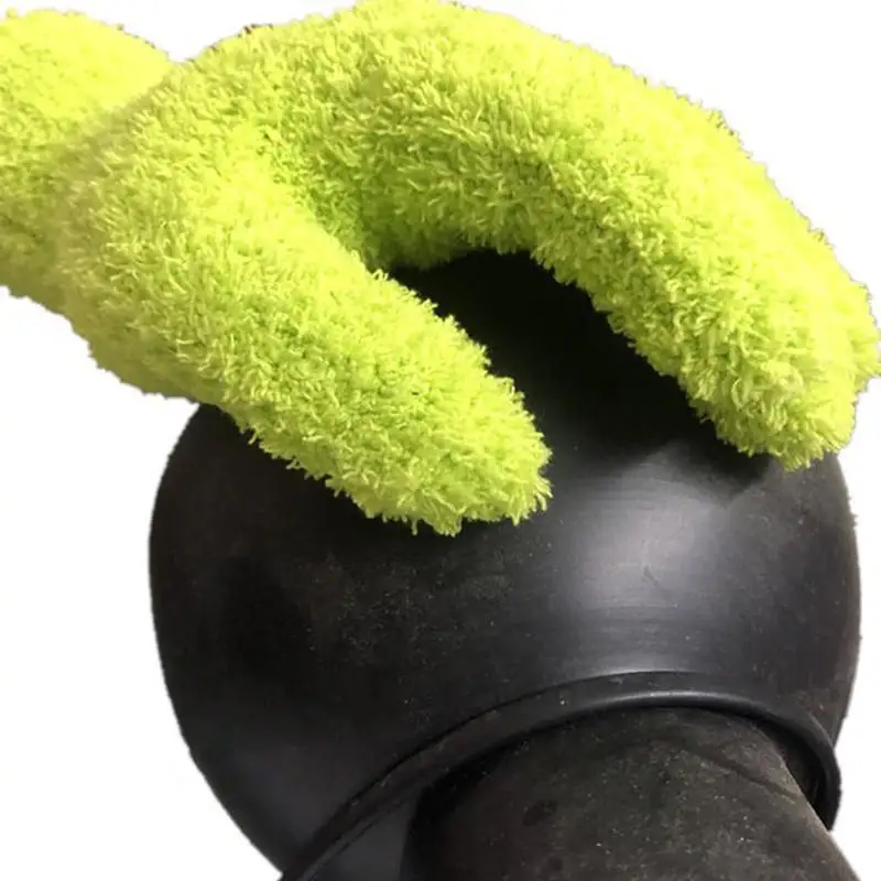 3Pairs ستوكات قفازات إزالة الغبار قفازات التنظيف نافذة أداة إزالة الغبار قابلة لإعادة الاستخدام قفازات التنظيف أداة التنظيف المنزلية #5