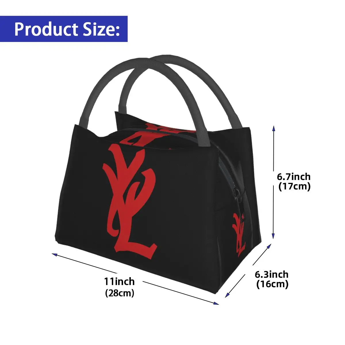 Rapper Playboi Carti YVL Red Logo Lunch Bag for School Picnic Storage Food Boxes Container Cooler Thermal Lunch Box Tote