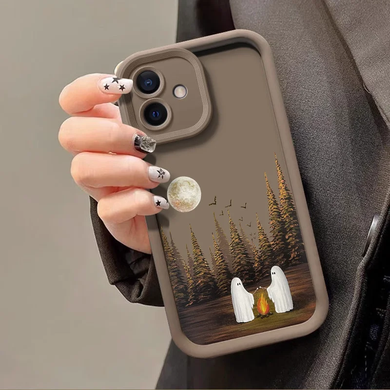 Abstract Cute Ghost Pattern Phone Case for Xiaomi 17T 15T Pro 15 Ultra 14T 14 13t 13 12T 12 11 Lite Halloween Soft Cover Fundas view 5