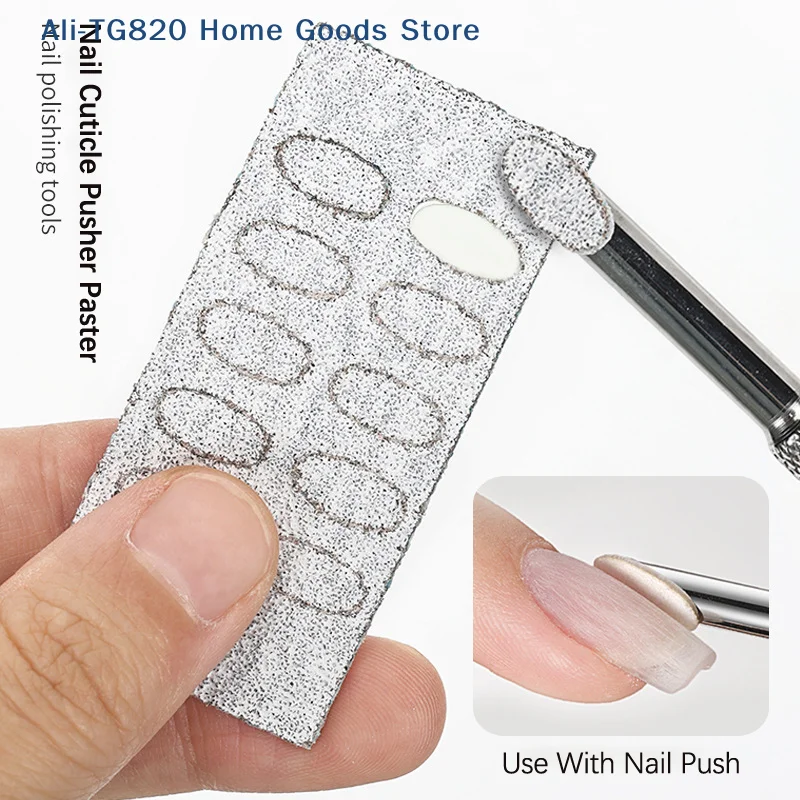 

[TG820]50Pcs 100/240 Nail Cuticle Pusher Self-adhesive Sand Flake Trimming Nails Pre Polishing Manicure Treatment Tool