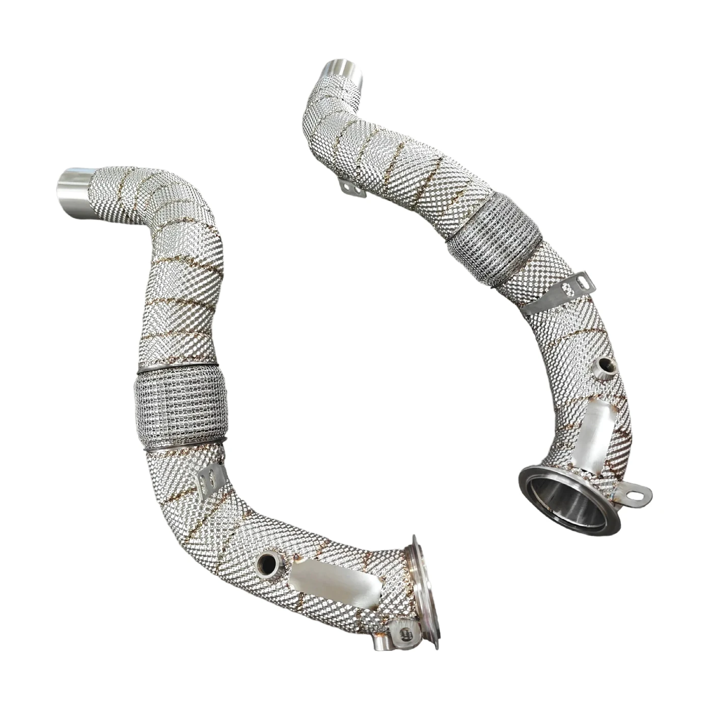 AKS Heatshield Downpipe For BMW X5M F85 X6M F86 4.4T Racing Downpipe