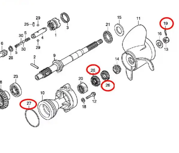 For Boat Engine Repair for Black Lower Unit Seal Kit Marine Engine Seal Kit Boating High-grade Materials Direct Replacement