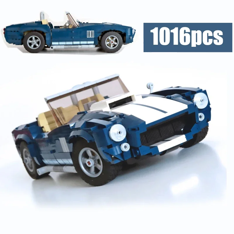 MOC Mini High Speed Cars Building blocks bricks race Mustang GT Supercar GTR P1 Car Assemble Model Toys For Children Gifts10265