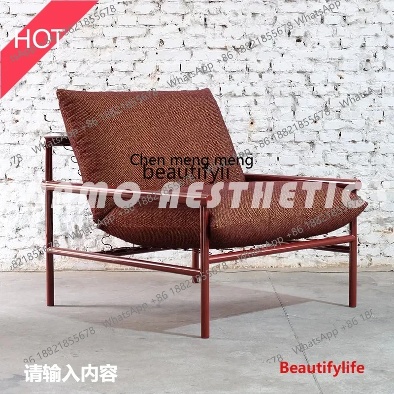 

2936 Single fabric sofa, Nordic simple and modern, retro sofa chair living room small apartment