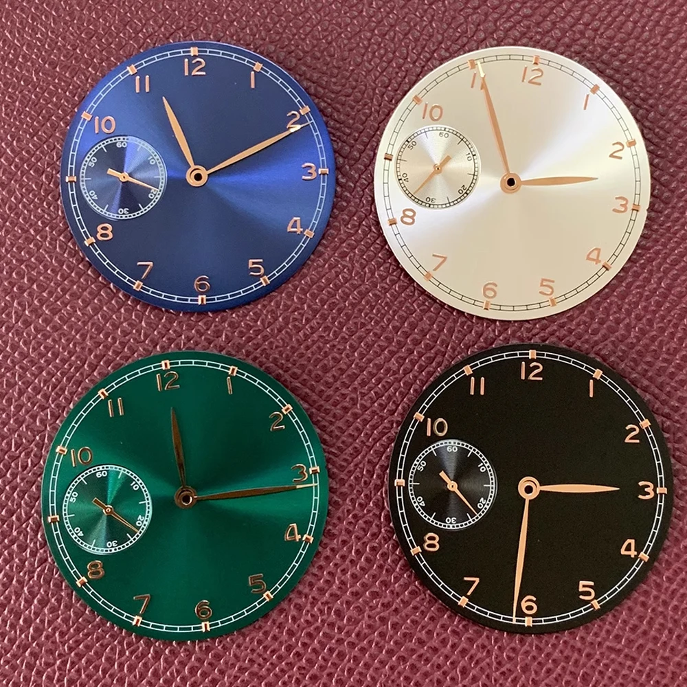 

37mm Watch Dial for ETA 6497 3600 Movement Watch Accessories 9 O'clock Position ETA6497 Movement Dials with Hands Watch Faces