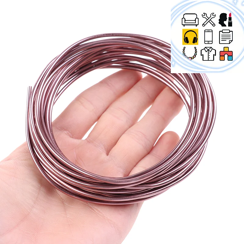 New 1pcs Black/Pink  Bonsai Wires Anodized Aluminum Bonsai Training Wire Total 16.5 Feet (Brown)