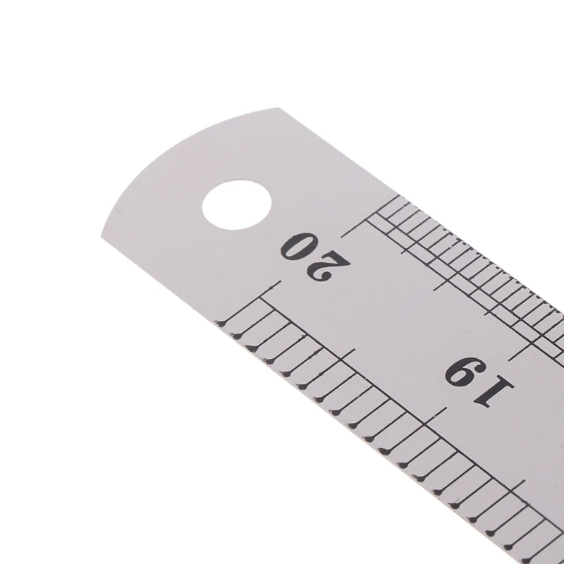 Double Side Metal Ruler Stainless Steel Hole Design Straight Ruler with Hole Design Suitable for Woodwokring School