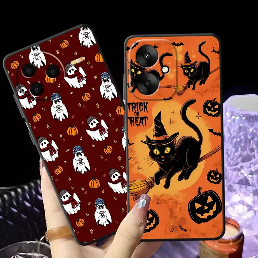 Funda para Xiaomi Redmi 10 12 13C 9T K40 K50 Gaming 9A 9C A5 12C K60 A1 A2 Plus funda trasera suave para teléfono monstruo fantasmas de Halloween