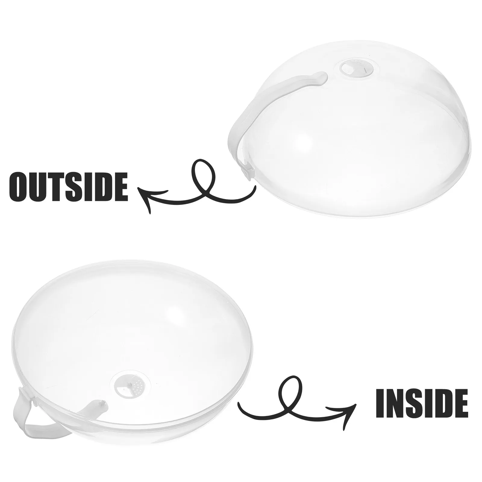 

Microwave Splatter Cover Microwave Oven Plate Guard Lid Drain Hole Steam Vents Easy Grip Handles for Even Heating Food Reheat