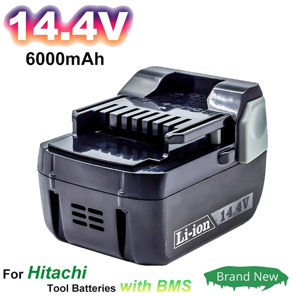 

For HITACHI 14.4V 6000mAh Li-ion Rechargeable Battery for HITACHI BSL1430 BSL1440 BSL1450 BSL1460 Power Tools Batteries