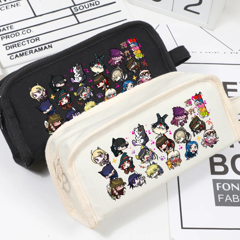 

Anime Danganronpa Nagito Komaeda Kokichi Oma Saihara Shuichi Monokuma Cosplay Cartoon Pen School Supplies Bag Pencil Case Gift