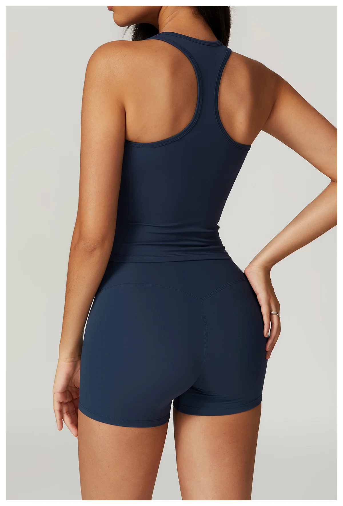 Hearuisavy Sommer Stoßfestes Yoga-Top Lauf-Tanktop für Damen Fitness Schnelltrocknende Trainingsweste Ärmelloses Sport-Top für Frauen – Detail 19