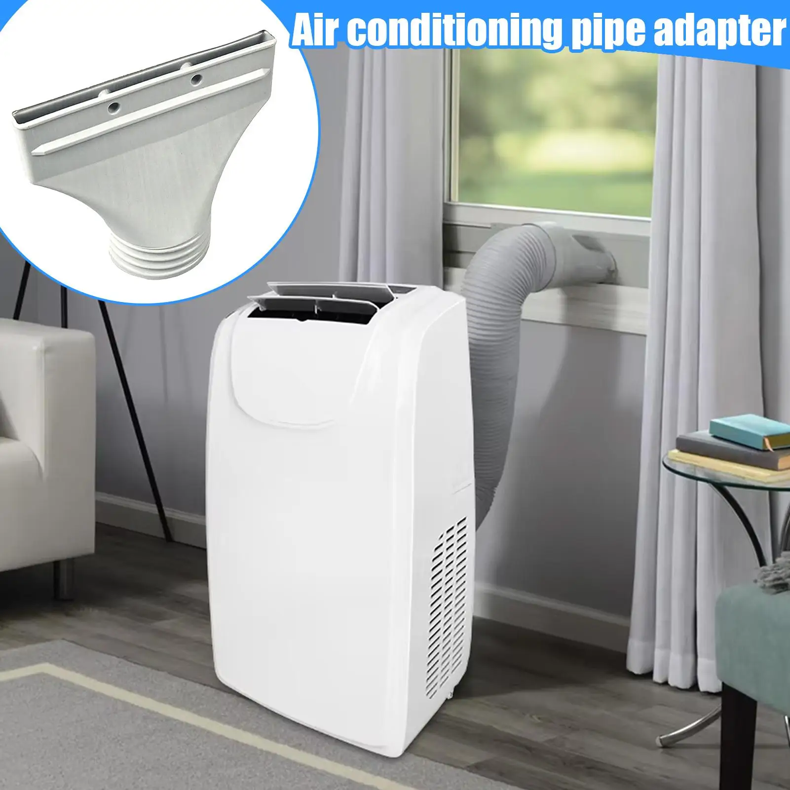 Выхлопной порт для кондиционера, разъем выходной трубы, плоская выхлопная насадка, пластиковый адаптер для плоского шланга, оконный вентиляционный разъем