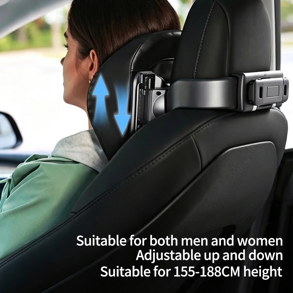Heenvn For Tesla Model Y Juniper Model 3 Highland 2026 2025 Car Seat Adjustable Headrest Pillow Phone Bracket Holder Neck Rest view 2