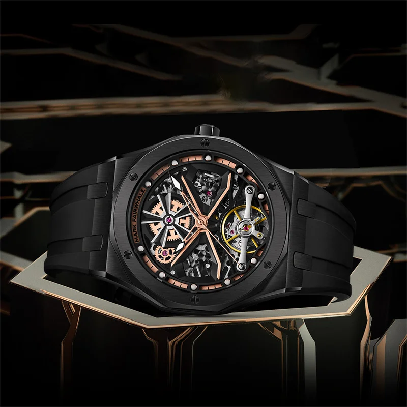 Mark Fairwhal 2025 New Mens Watches Luxury Automatic Mechanical Wristwatch Men Timepiece Waterproof Clock Tonneau Watch for Men - Image 2