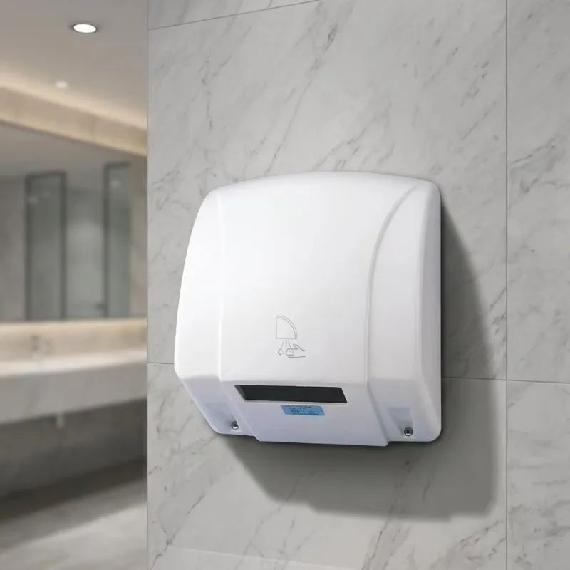 Hotel Automatic Sensor Professional Hand Dryer Automatic White Plastic Body Wall Mounted Hand Dryer