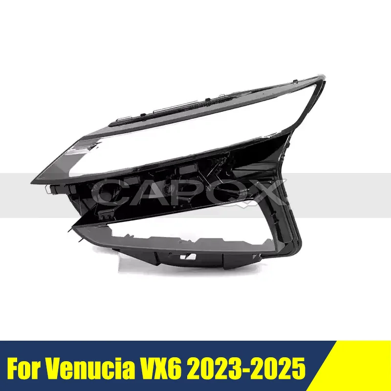 Front Bumper Headlight Cover For Venucia VX6 2023-2025 Cover Shell Shade Head Lamp Glass Head Light Lens Caps
