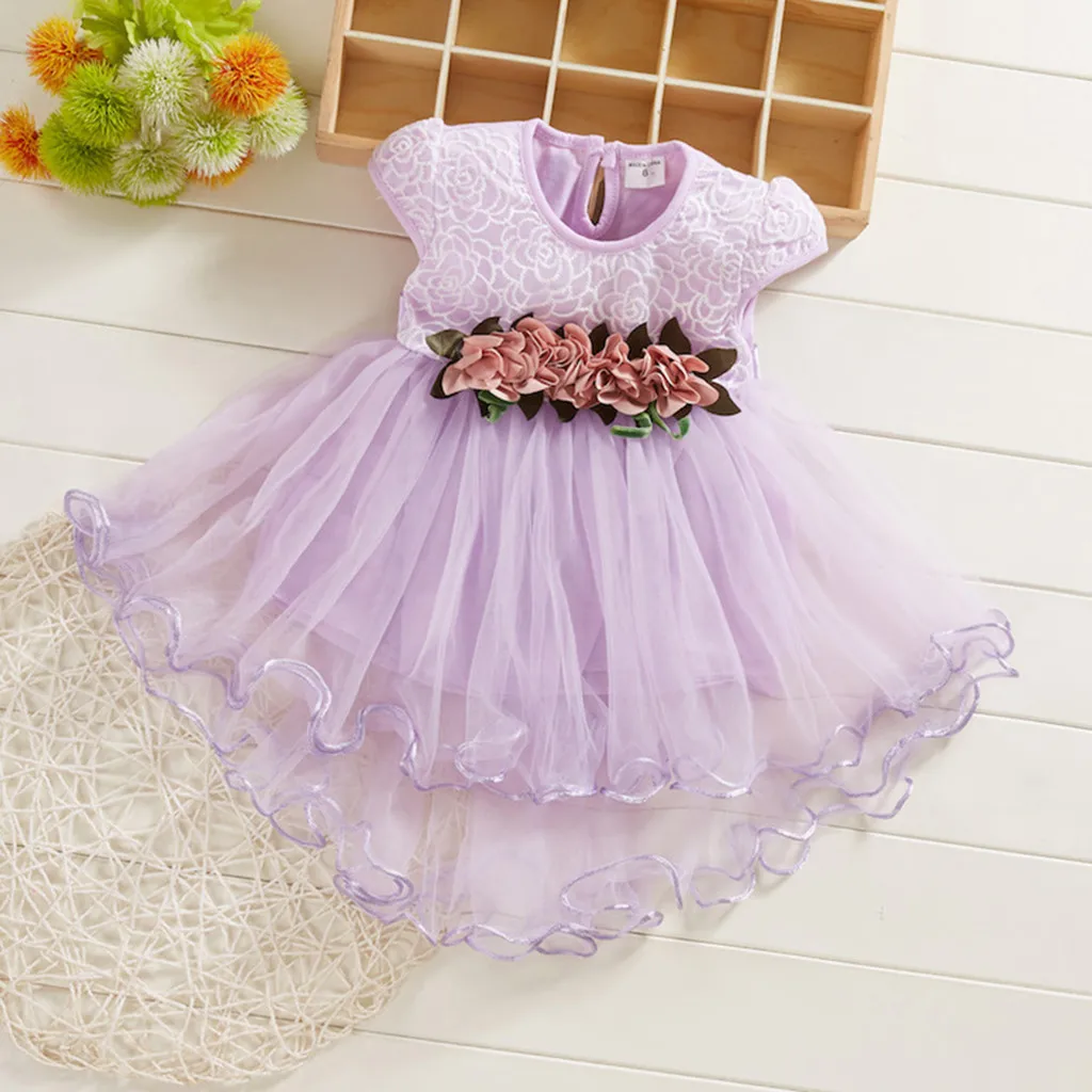 Toddler Girl Princess Dress Flower Embroidery Baby Tulle Tutu Autumn Sleeveless Kid Strap Dresses Birthday Wedding Party Clothes