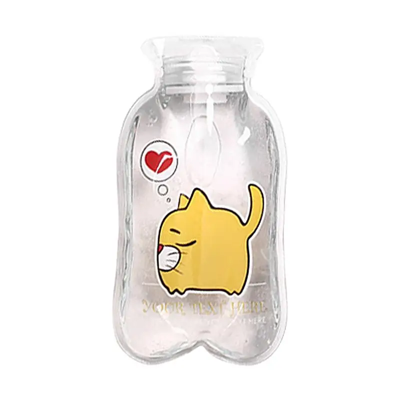 Hot Water Bottle Hand Warmer Hot Water Bag Portable Hot Water Bottle Transparent Cartoon Hot Bag Warm Water Bottle For Menstrual