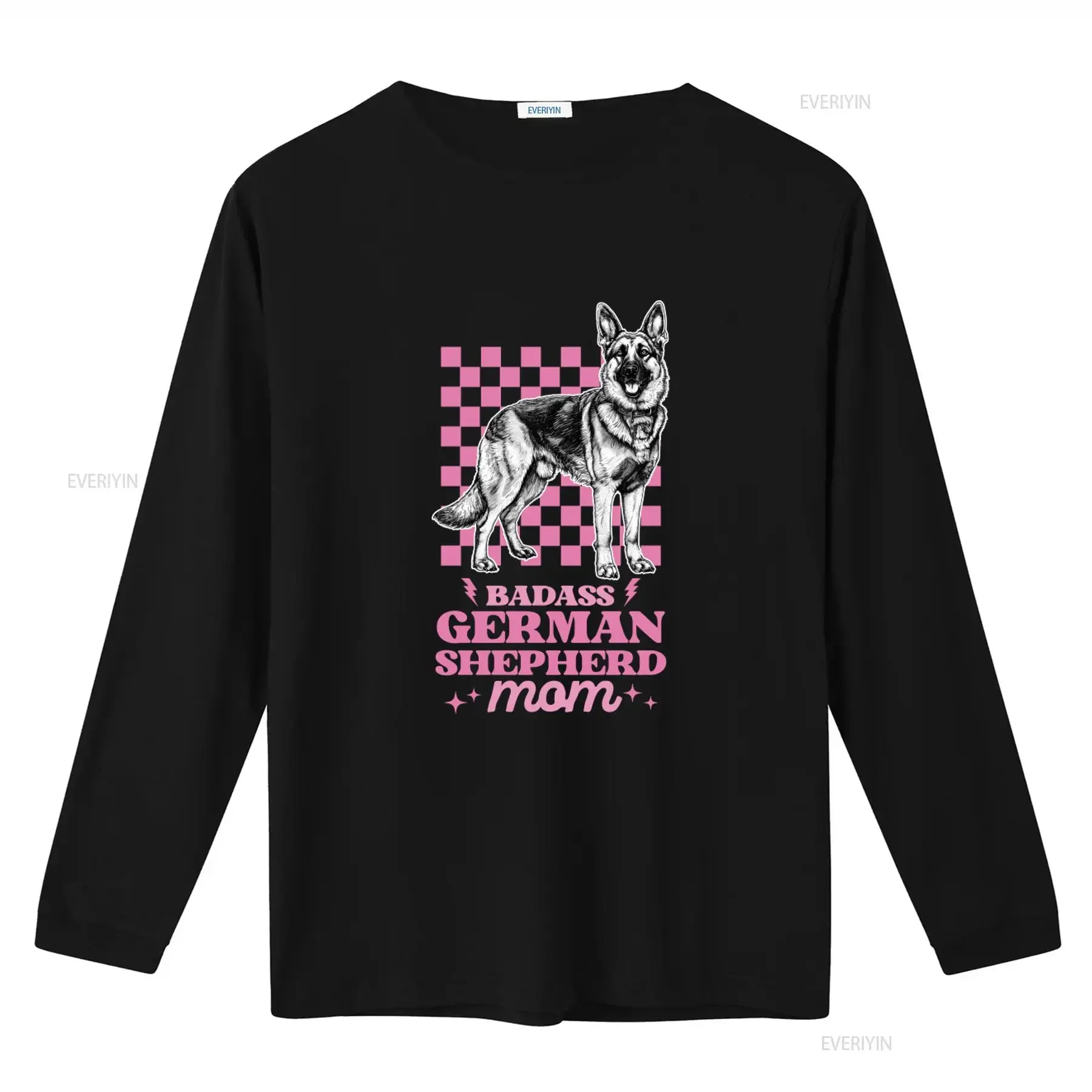 Badass German Shepherd Mom T Shirt GSD Dog Lover for Women vintage Washed designer clothes homme Casual Slightly graphic Soft