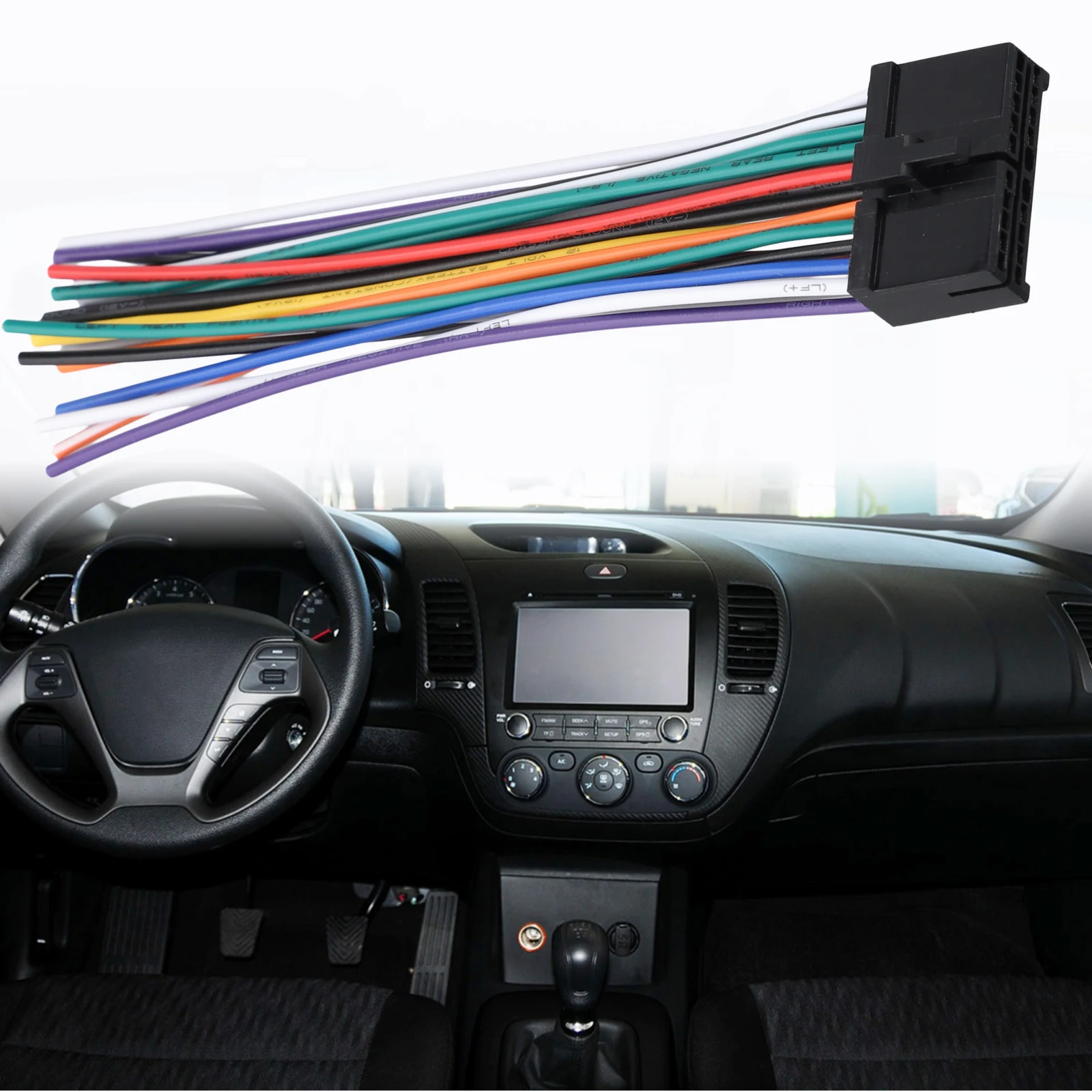 20pin Audio Wiring Adapter Adapter Cable Audio Wiring Adapter Suitable For Most Car Radios T-plug 8-12V OEM Number