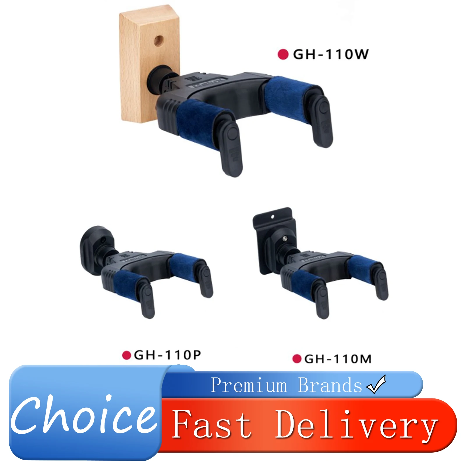 Galux GH-100 Guitar Wall Hanger Gravity Self-locking Hooks Stands Plastic Base Guitar Bass Musical Instruments Accessories