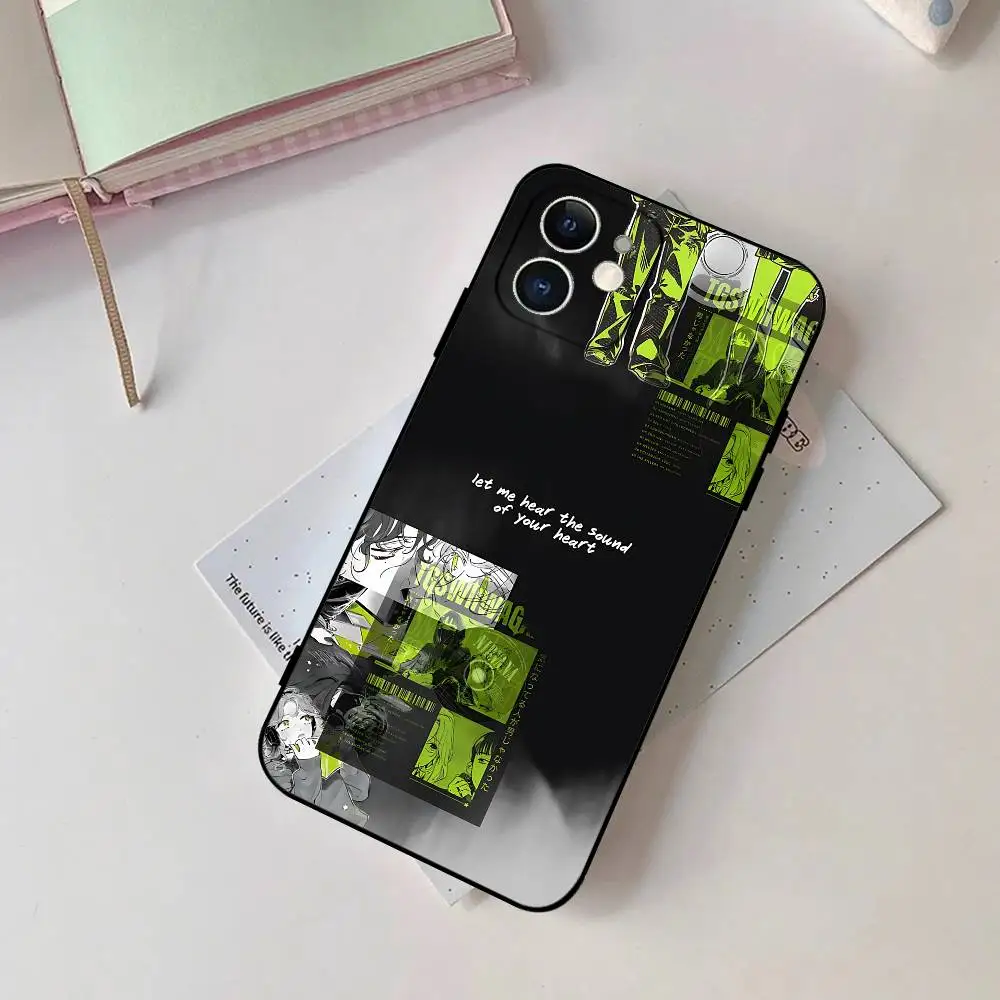 حافظة هاتف Aya Osawa Mitsuki Koga T-MitsuAya حافظة هاتف سوداء لهاتف آيفون 17/16/15/13/14 Pro Max/ 11 Plus/X/Xr/Xs Max 13 mini