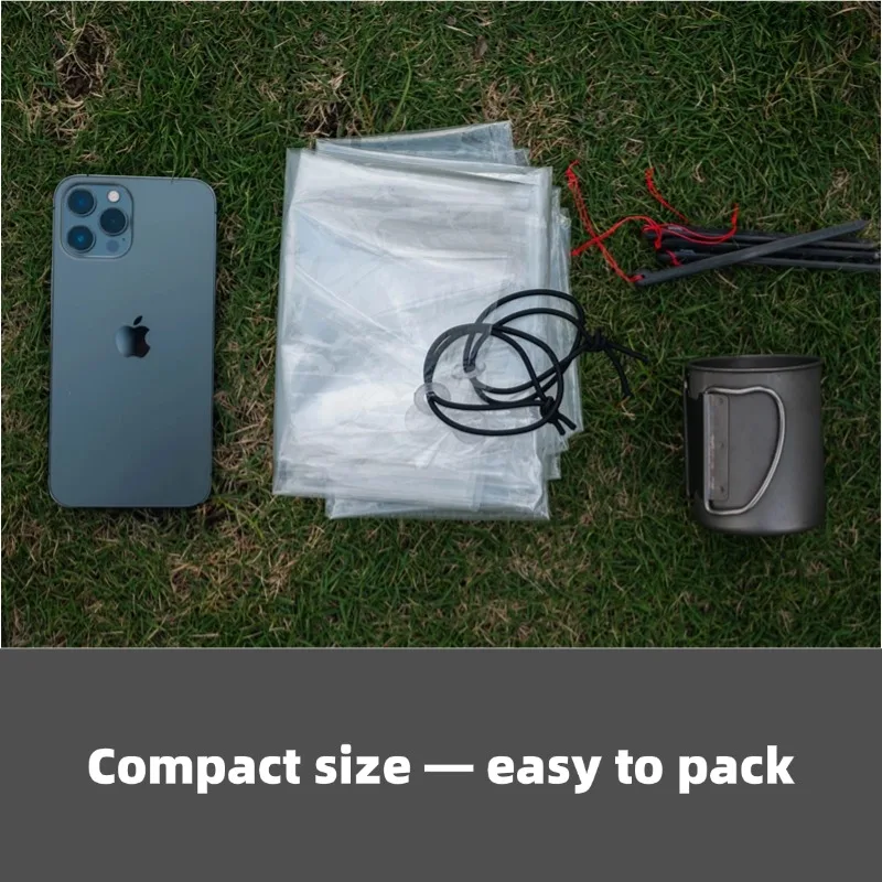 [HODR GEAR]Ultralight Polycro Groundsheet 69g — Waterproof Tent Footprint Tarp Mat Portable Camping UL Gear, Hiking Gear
