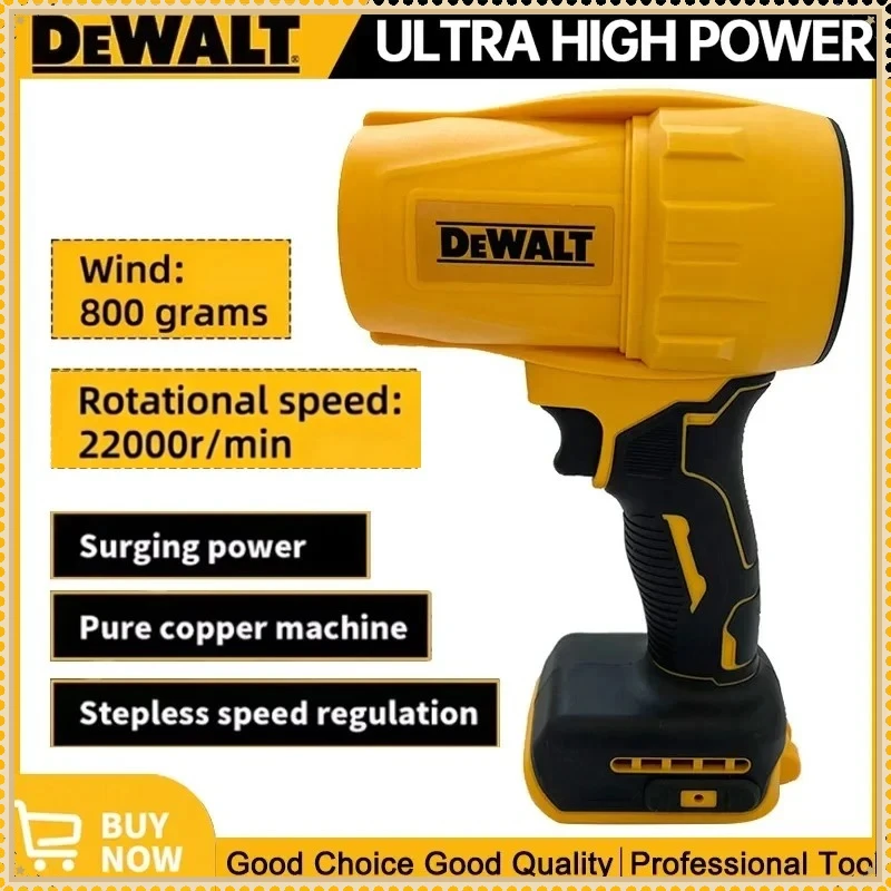 

Беспроводная воздуходувка DEWALT с бесщеточным турбовентилятором, мощный вентилятор с тягой 800 г, ручной инструмент для сдувания пыли, перезаряжаемый.