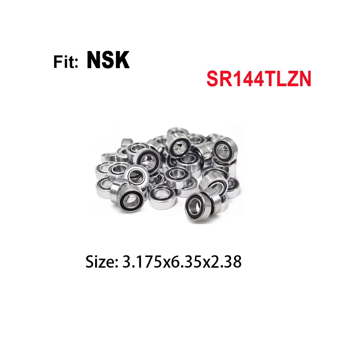 Dental Precision Ceramic Bearing for NSK KAVO Handpiece, 3.175x6.35x2.38mm High Speed Turbine Bearing, Long Service Life