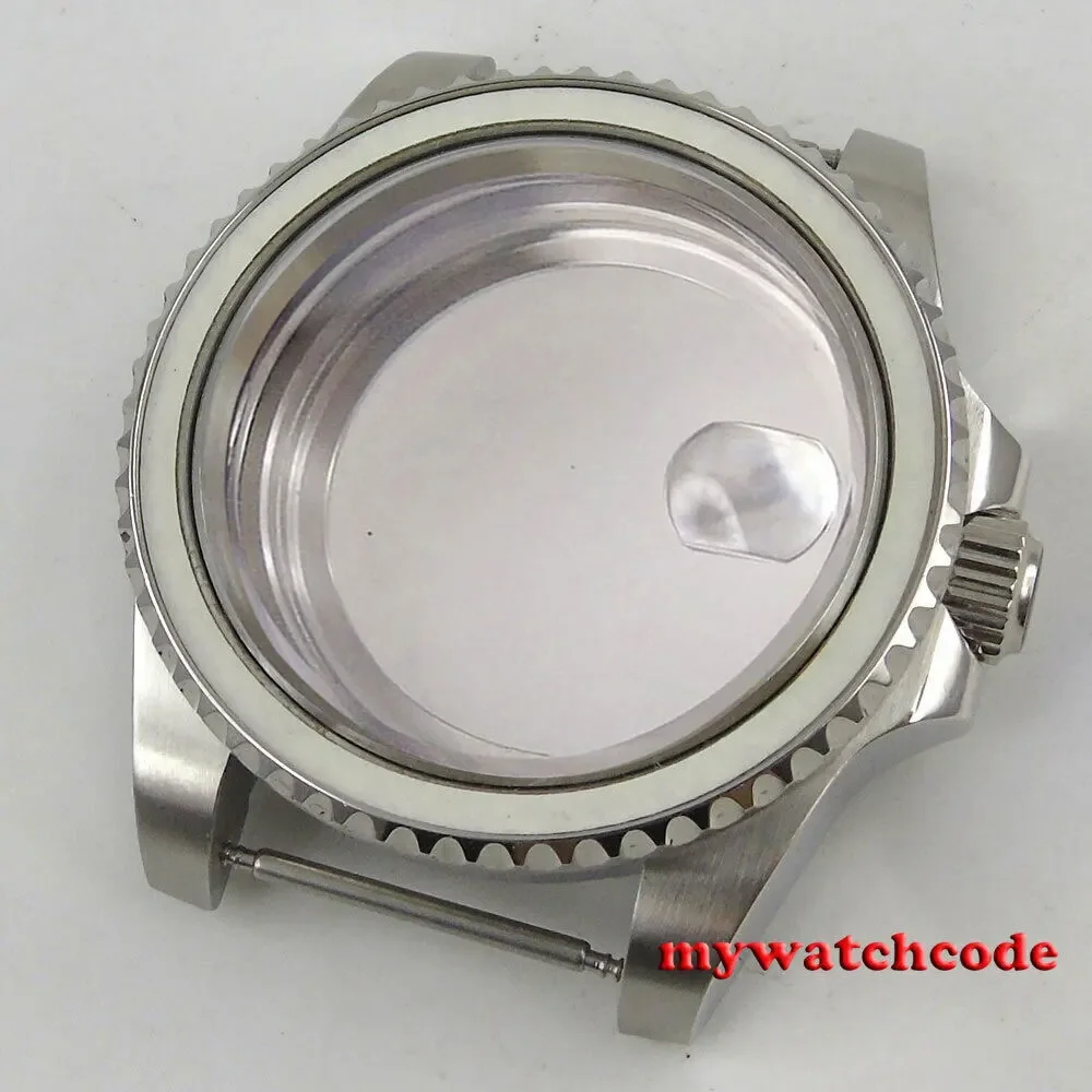 40mm Sapphire Glass Flat Glass Steel Watch Case Fit Eta 2824 2836 8215 Nh35a Nh36a Movement