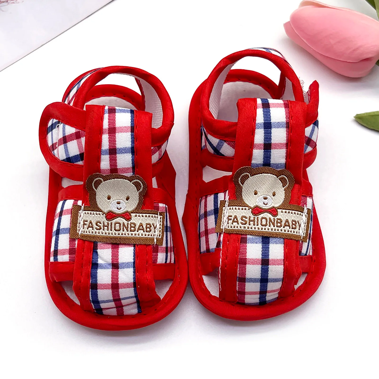 Unisex Baby Kids Sandals 2022 Summer Newborn Cartoon Plaid Outdoor Casual Shoes Toddler Infant Baby Girls Boys Shoes Prewalkers