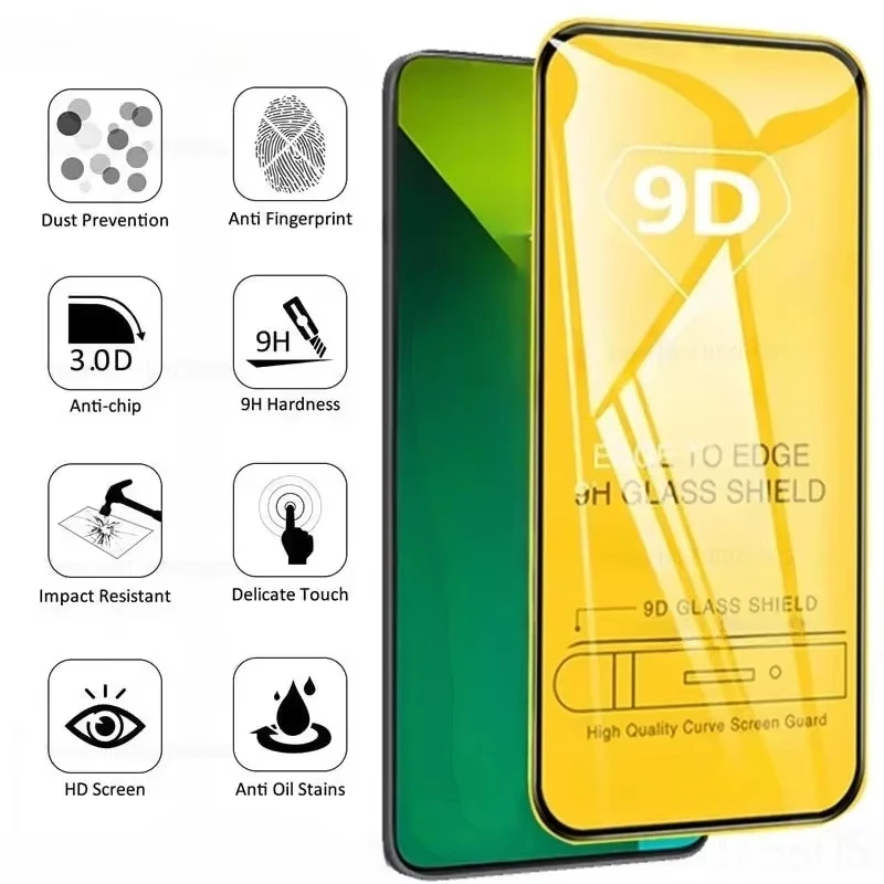 3PCS 9D Tempered Glass For Xiaomi Poco M6 Pro M7 M5 M4 X6 X7 X4 X3 Pro Screen Protector For Xiaomi Poco F6 F7 F5 F3 Pro X4 C75 view 3