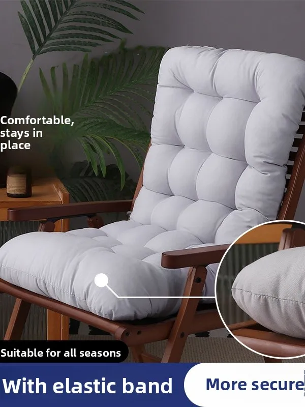 

Thickened Cushion Office Chair Backrest Pad Integrated Design Modern Simple Style Rectangular Shape Home Office Suitable