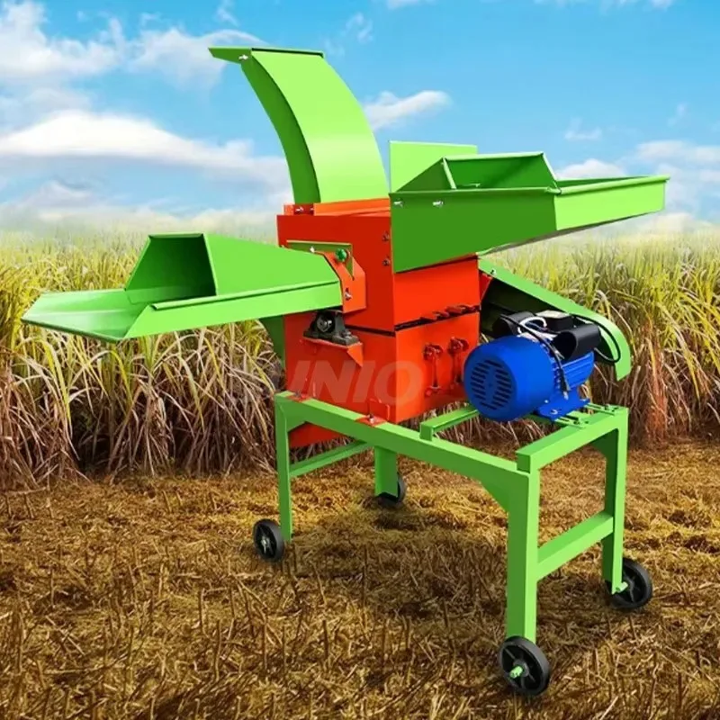 Chuff Straw Crusher Poultry Animal Cattle Feed Making Grass Shredder Silage Chopper Fodder Forage Chaff Cutter Machine