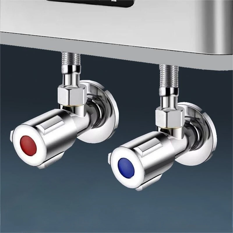 

Угловой запорный клапан, запорный клапан для горячей и холодной воды, быстрооткрывающийся кран для ванной комнаты, кухни, туалета, раковины 1/2, аксессуары для ванной комнаты