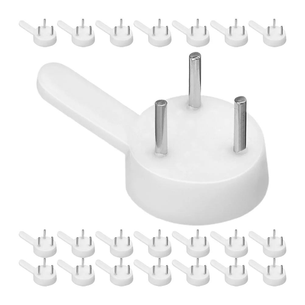 

50 Pcs Invisible Hooks for Hanging Picture Frames Photo Frame Hangers Without Nails Concrete Wall Hooks White for Drywall