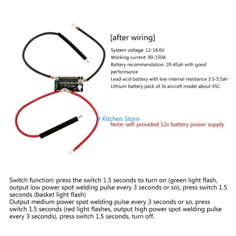 

16FC Spot Welding Accessories Сварка Полный набор DIY Portable 12V 18650 Энергии батареи