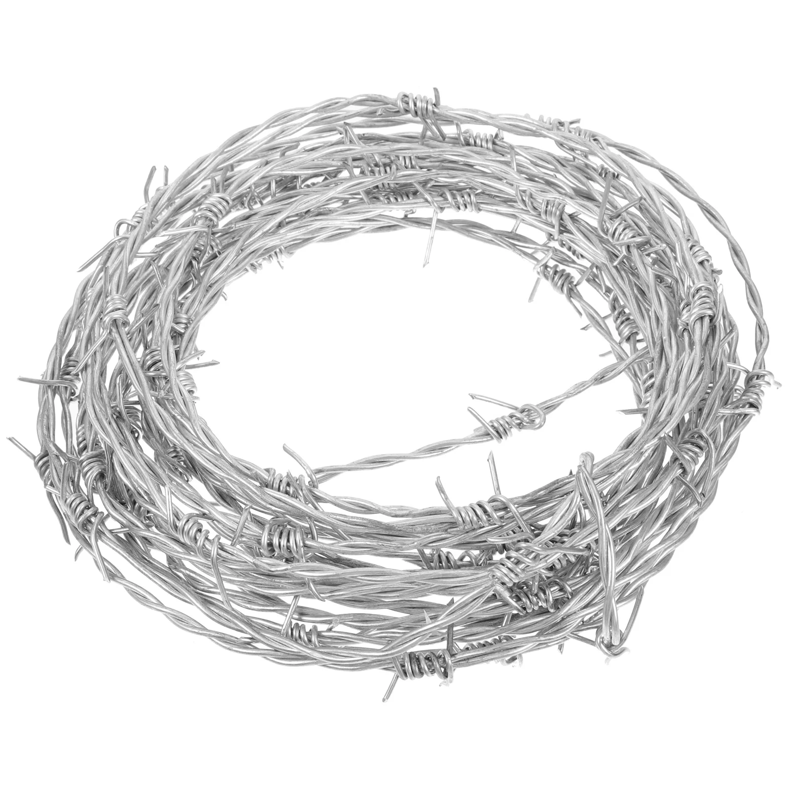 

Barbed Wire Fence Yard Steel Durable for Outdoor Iron Supply Animal Defending Deterrent