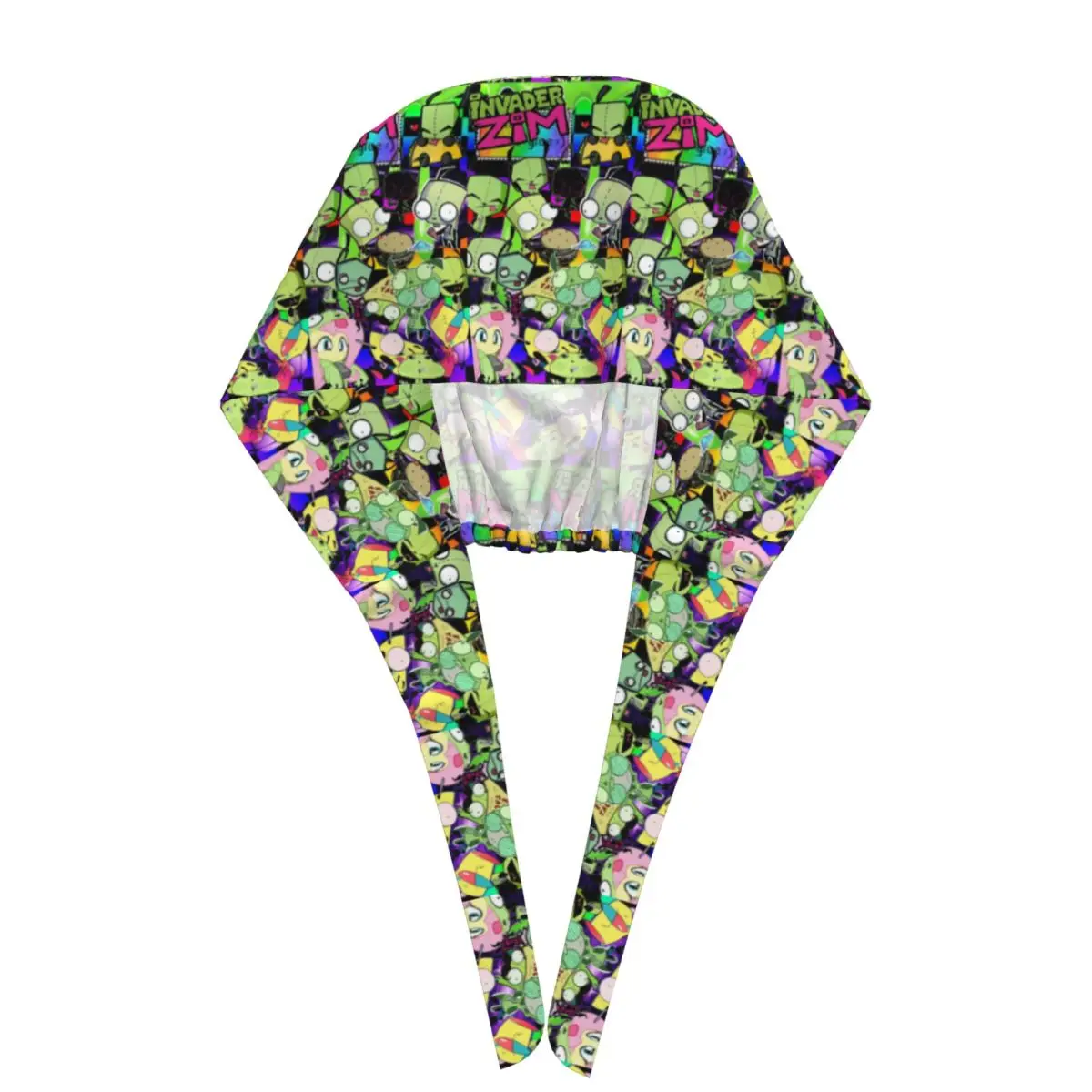 Invaders Zims Anime Cartoon Alien Scrub Hat Doctor Working Surgical Cap Men Women Adjustable Nursing Caps for Dentist