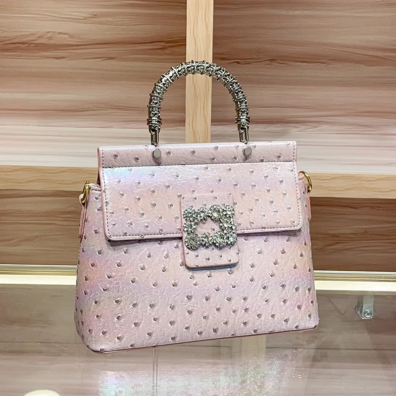 Simple Textured Vintage Diaper Bag For Women Classic Crossbody Handbag Designer Minimalist Leather Messenger Purse And Shoulder