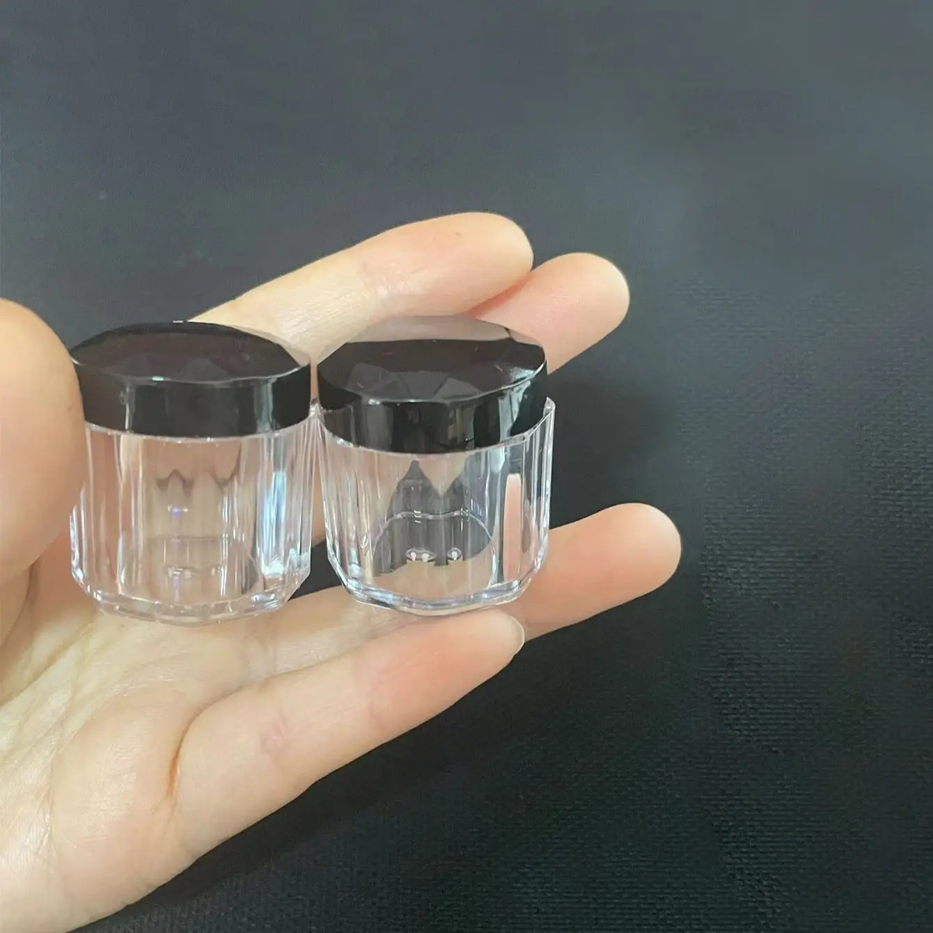 10G Diamond Cosmetics Cream Jars Octagonal Bottle Separately Packed Container Travel Pack Test Pack Box