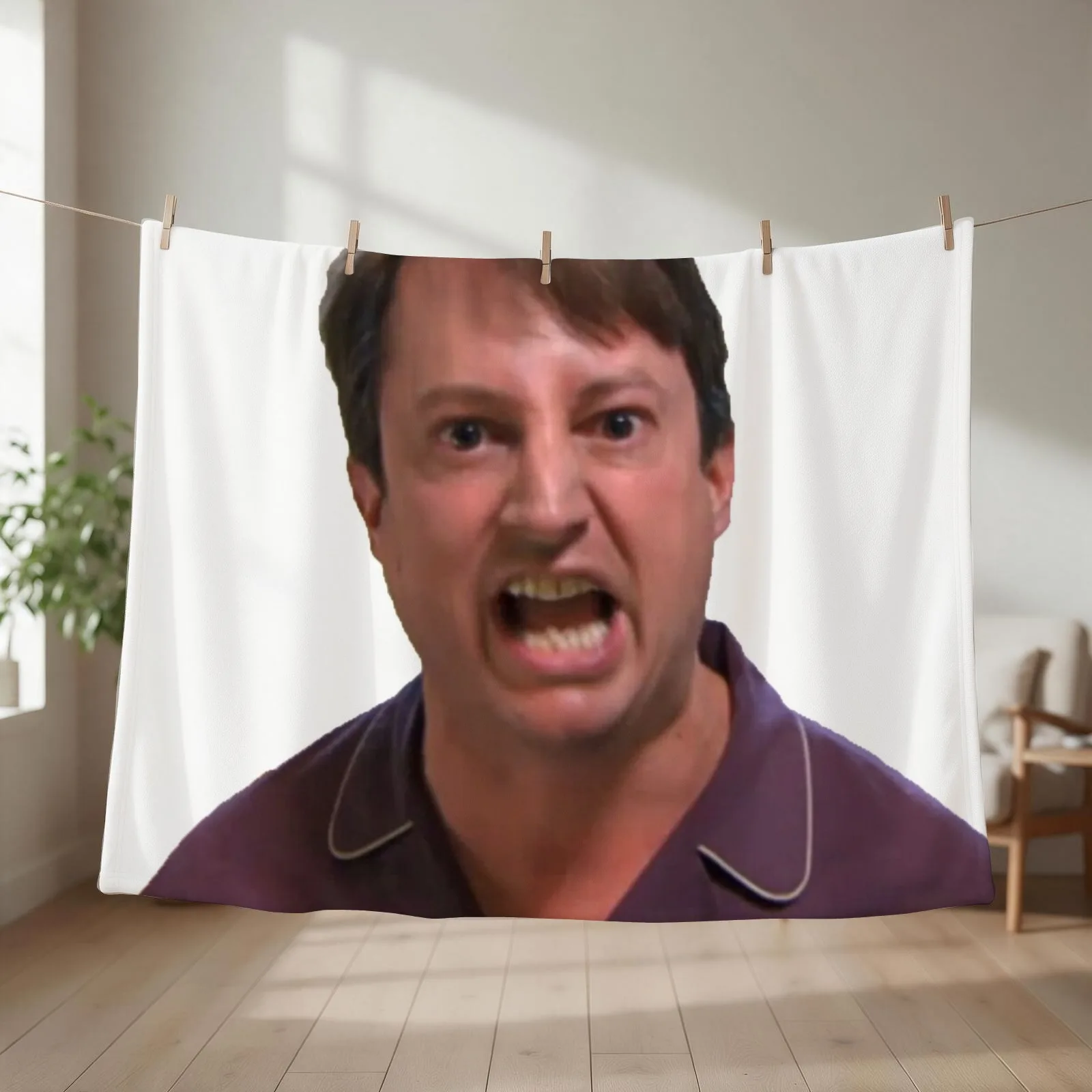 Mark Corrigan Christmas Throw Blanket couch cozy soft plush fuzzy picnic outdoor blanket