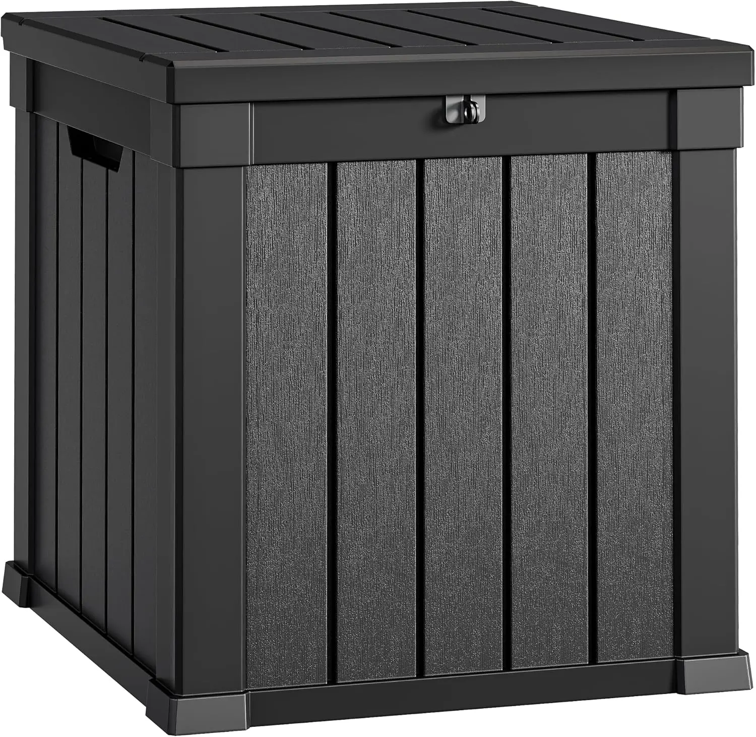 

51 Gallon Weatherproof Outdoor Storage Box for Patio Cushions, Pool Supplies, Garden Tools, Lockable Lid, Black