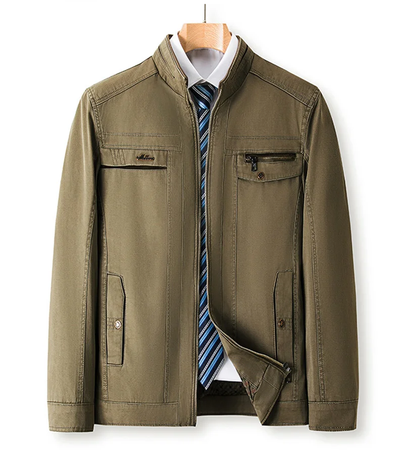 

Men Spring Autumn Jackets Pocket Zip-up Coat Male Baggy Casual Jackets Men Clothing Jackets for Men