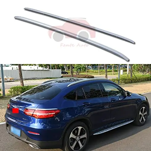 FANTE 2PCS Roof Rack Rails Fits for Mercedes Benz GLC Coupe C253 2016-2022 Cargo Crossbars Luggage Carrier Aluminum Silver