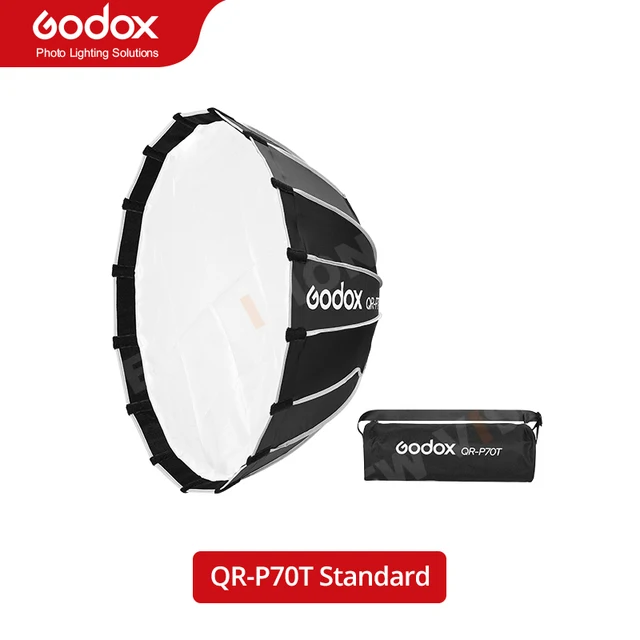 Godox QR-P60T QR-P90T QR-P120T 60CM 90CM 120CM 150CM snelkoppeling parabolische diepe softbox + honingraat raster voor fotografie flitser