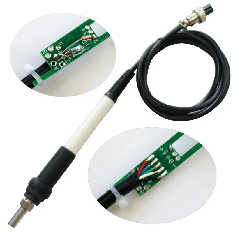 

QUECOO 5Pin T12-M8 Soldering Iron Handle 1.1m with STM32 Controller for T12-955/958 Tips, Digital Temperature Control Station
