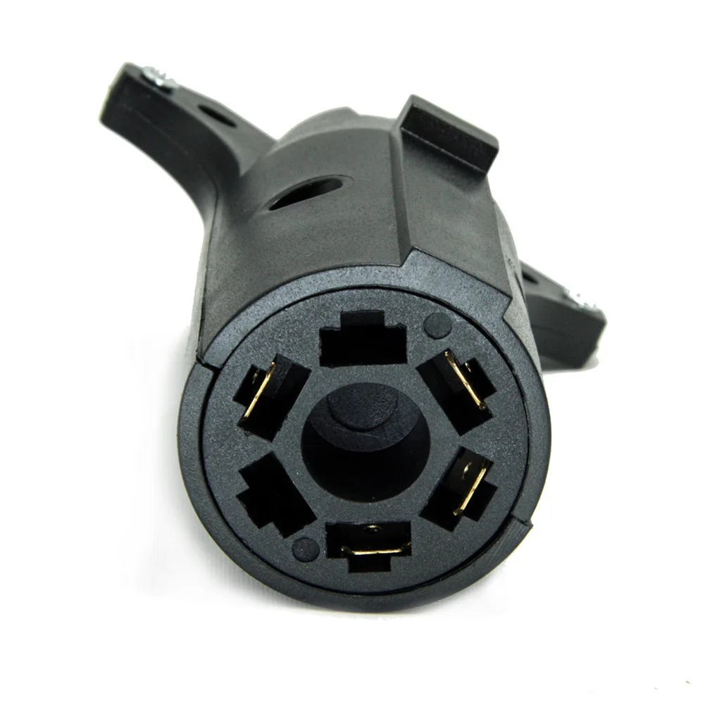 Conector RV de tipo 7 A 4 núcleos, adaptador de enchufe de remolque de 7 agujeros, adaptador de 12V