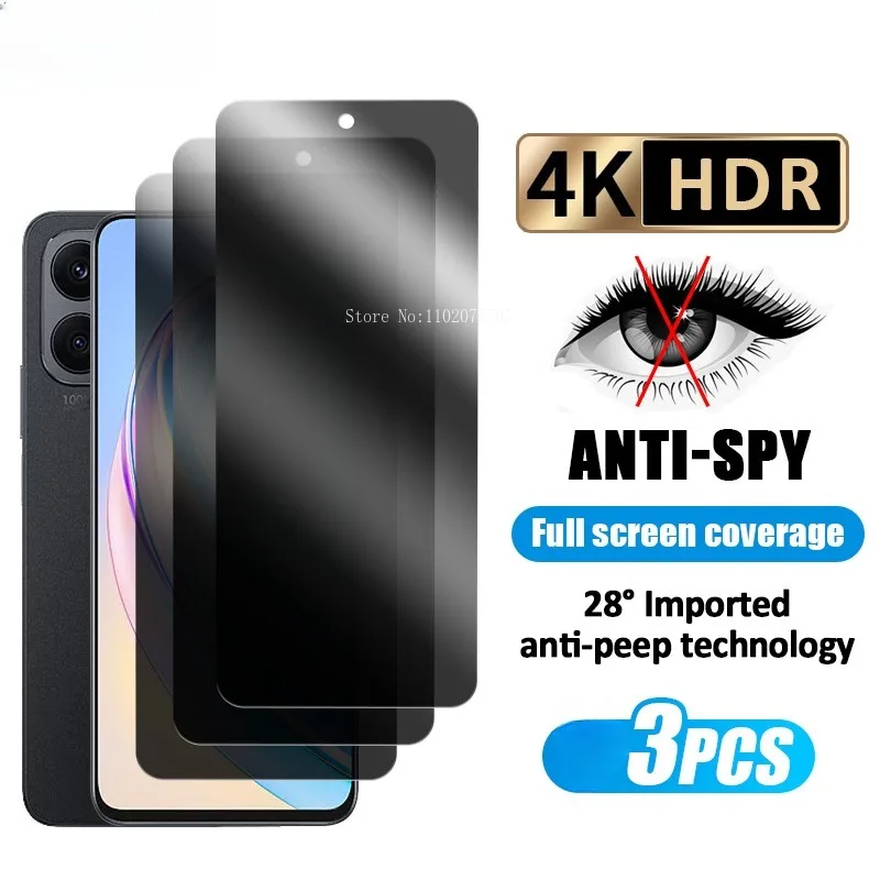 3Pcs Best Privacy Screen Protector For Honor X8a X7a X8 X7 X6 X30 X30i X40i X40 80 GT Play Anti Glare ON HONOR 7T 6T 30 20 Pro